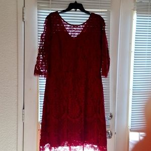 Burgundy lace dress 2XL